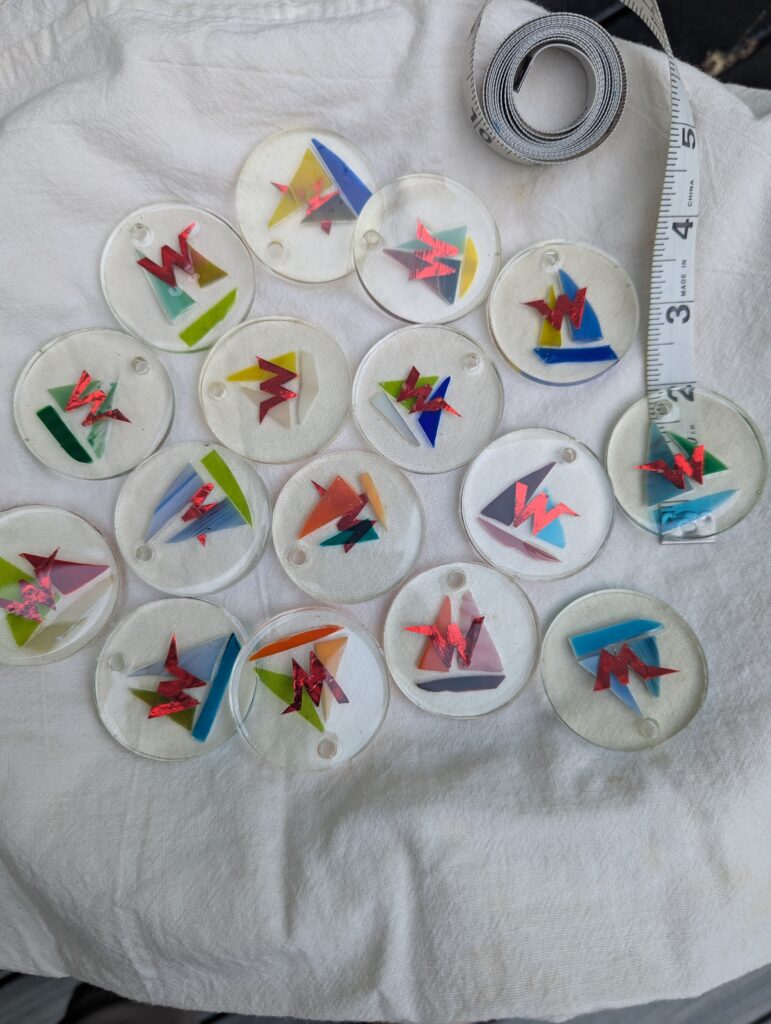 Regatta prizes resin stained glass charms.